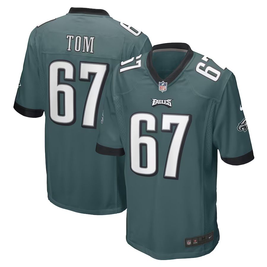 Men Philadelphia Eagles 67 Cameron Tom Nike Midnight Green Game Player NFL Jersey